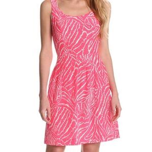Lilly Pulitzer Silk Hot Pink Zebra Striped Dress Size 0